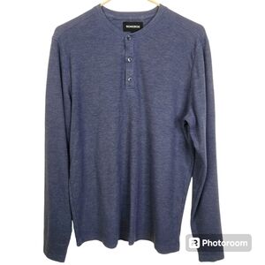 Bonobos Mens Slim Fit Waffle Knit Long Sleeve Henley Shirt Size Medium